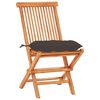 vidaXL Bistro Set Set of 3 Natural Teak Solid Teak Wood Compact