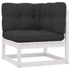 vidaXL Garden Lounge Set White, Anthracite