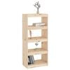 vidaXL Book Cabinet Natural pine Solid Pine Wood Medium Book Cabinet