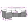 vidaXL Garden Sofa Set Black PE Rattan, Polyester, Powder-Coated Steel