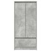 vidaXL Cabinet Concrete Grey Engineered Wood Tall Cabinet Doors