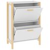 vidaXL Shoe Cabinet White 22.6x13.0x31.5" Engineered Wood