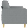 vidaXL 3-seater Sofa Light Grey Polyester 3-seater Rectangular Modern