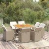 vidaXL Garden Dining Set Beige