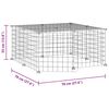 vidaXL Pet Cage Black Powder-coated steel Adjustable Expandable
