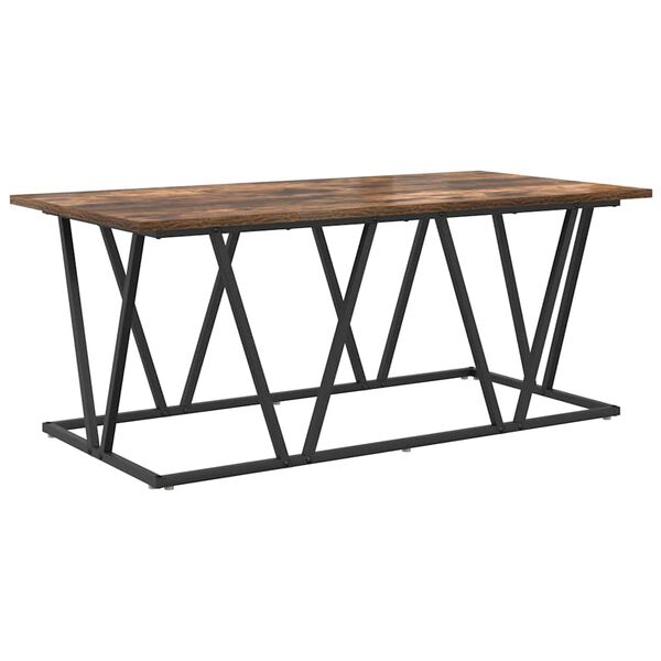 vidaXL Coffee Table Smoked Oak 39.37 x 19.69 x 15.75 in