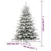 vidaXL Artificial Hinged Christmas Tree Green and white PVC, PE, iron