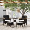 vidaXL Garden Lounge Set Black, Cream White