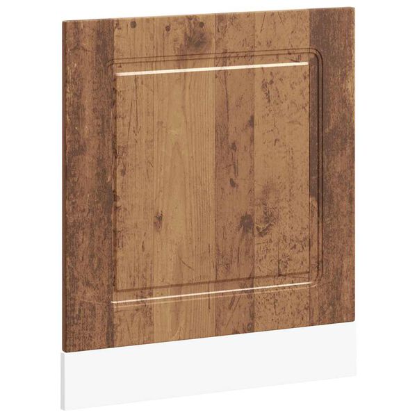 vidaXL Dishwasher Panel Old wood Engineered wood 23.6x0.6x26.4 in