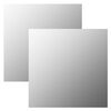 vidaXL Wall Mirror Set of 2 Transparent Glass 15.7x15.7 in