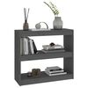 vidaXL Book Cabinet Grey Solid pine wood Medium Book Cabinet