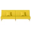 vidaXL Sofa Bed Light Yellow Fabric (100% polyester), plywood Medium