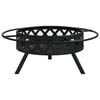 vidaXL Fire Pit with Poker 27.6 " XXL Steel