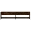 vidaXL TV Cabinet Smoked Oak Engineered Wood, Metal Large TV Cabinet