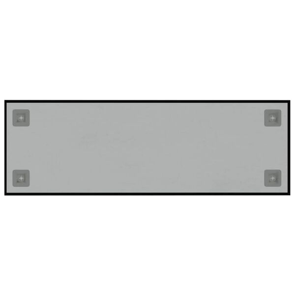 vidaXL Wall-mounted Magnetic Board Black 23.6"x7.9" Tempered Glass