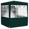 vidaXL Professional Party Tent with Side Walls 6.6'x6.6' Green 0.3 oz/ft²
