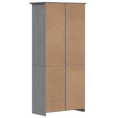 vidaXL Bookcase BODO Gray 31.5"x15.7"x67.7" Solid Wood Pine
