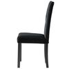 vidaXL Dining Chair Set of 6 Black Polyester Velvet, Wood Standard