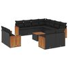 vidaXL Garden Sofa Set Black