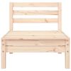 vidaXL Garden Sofa Natural Pine Solid Pine Wood 3-Seater Modular
