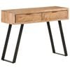 vidaXL Console Table Natural Acacia, Black Solid Acacia wood, Steel