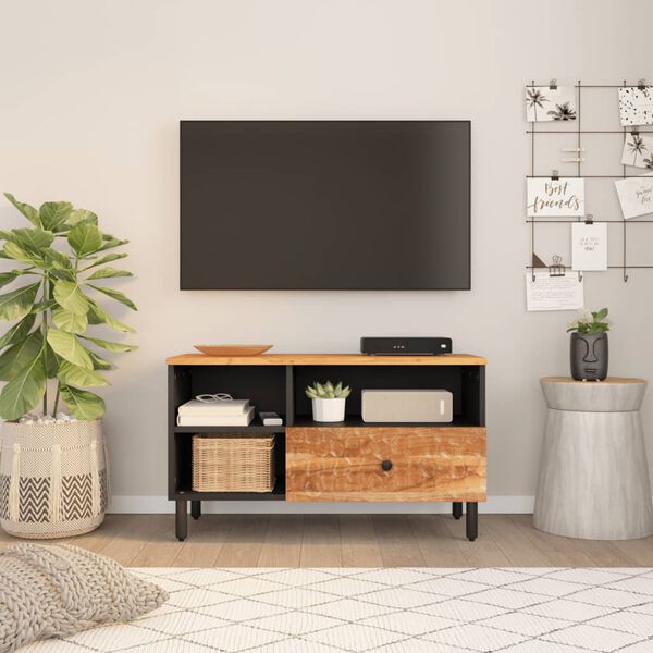 vidaXL TV Cabinet Natural Acacia Solid Acacia wood, Engineered wood, Iron