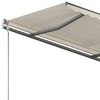 vidaXL Retractable Awning Cream Aluminum, Polyester with PU coating