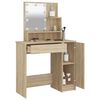 vidaXL Dressing Table Sonoma oak Engineered wood, acrylic Dressing Table