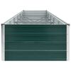 vidaXL Raised Bed Green Galvanized Steel 189.0 x 31.5 x 17.7 in Durable