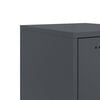vidaXL Bedside Cabinet Set of 2 Anthracite Steel Medium