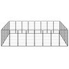 vidaXL Dog Playpen Black Powder-coated Steel Large