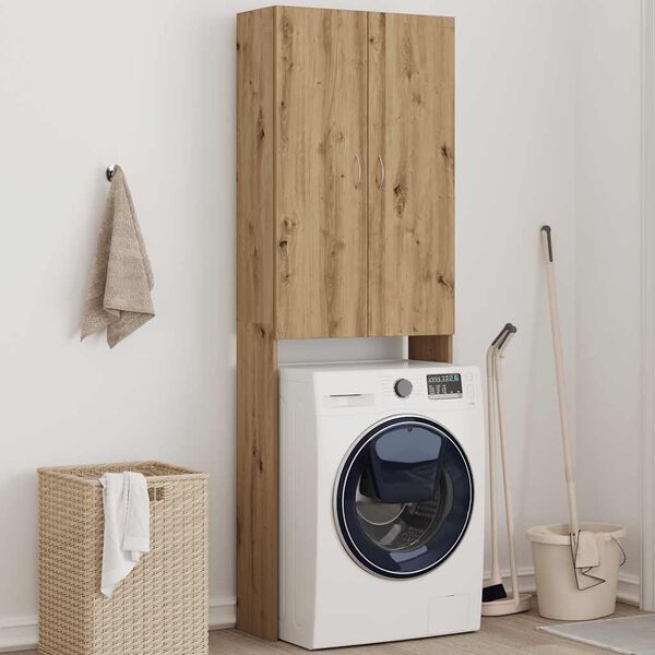 vidaXL Washing Machine Cabinet Artisan Oak 25.2x10.0x74.8"