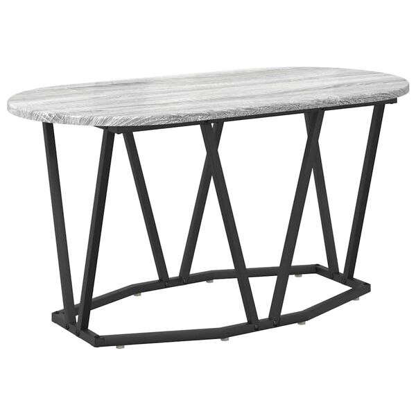 vidaXL Coffee Table Gray 80 x 40 x 40.5 cm Engineered Wood and Metal