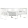 vidaXL Day Bed White Solid Pine Wood Twin Day Bed Rectangular Modern