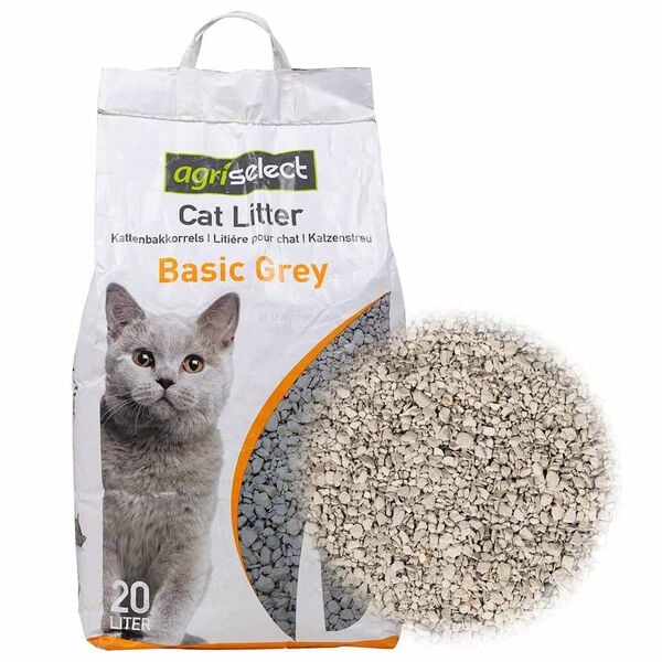 vidaXL Cat Litter Gray Bentonite 5.3gal Clumping Cat Litter