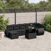 vidaXL Garden Sofa Set Black