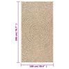 vidaXL Rug Jute Look Polypropylene (100% PP) 39.4x78.7 in