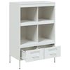 vidaXL Highboard White Cold-rolled steel Small White Highboard
