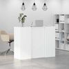 vidaXL Reception Desk White Engineered wood Reception Desk Rectangular