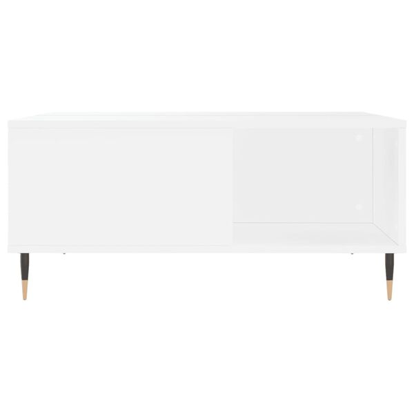 vidaXL Coffee Table White Engineered wood and metal Medium Coffee Table