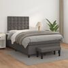 vidaXL Box Spring Bed Gray and White