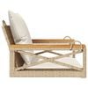 vidaXL Swing Bench with Cushions Beige 24.8x24.4x15.7" Poly Rattan