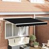vidaXL Awning Replacement Fabric Black 118.11" x 98.43" Canvas