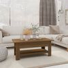 vidaXL Coffee Table Brown Oak Engineered Wood 40.2 in x 21.7 in x 16.5 in
