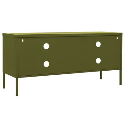 vidaXL TV Stand Olive Green 41.3"x13.8"x19.7" Steel