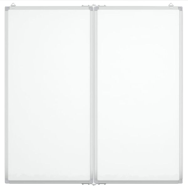 vidaXL Magnetic Whiteboard Foldable 31.5x31.5x0.7" Aluminium