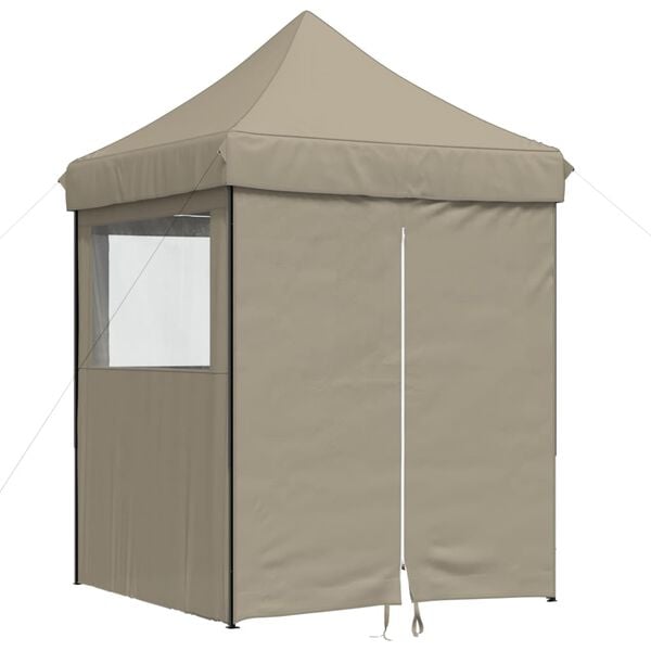vidaXL Party Tent Taupe Oxford fabric, Powder-coated steel
