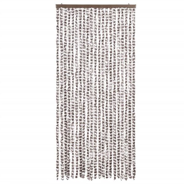 vidaXL Fly Curtain Taupe and White 35.4x78.7" Chenille