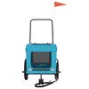 vidaXL Pet Bike Trailer Blue and Black Iron, Oxford fabric, PVC