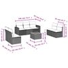 vidaXL Garden Sofa Set Grey, Brown, Dark Grey